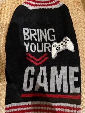 Dog Pet Bring Your Game Gamer Sweater Size Small